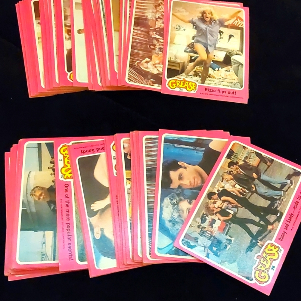 Vintage grease card collection